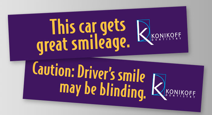 Konikoff Dentistry Bumper Sticker by BRITE