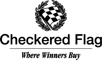 Logo-checkered-flag-vertical Black and white logo for Checkered Flag